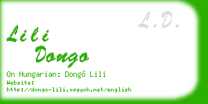 lili dongo business card